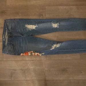 Jeans with Floral Patterns